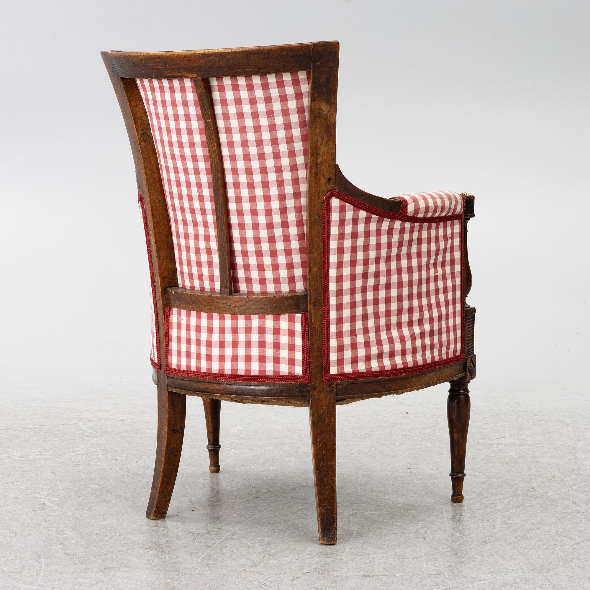 A Louis XVI armchair, France, late 18th century.