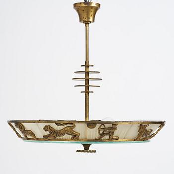 Bröderna Malmströms Metallvarufabrik, a ceiling lamp model "1566", Malmö, 1940s.
