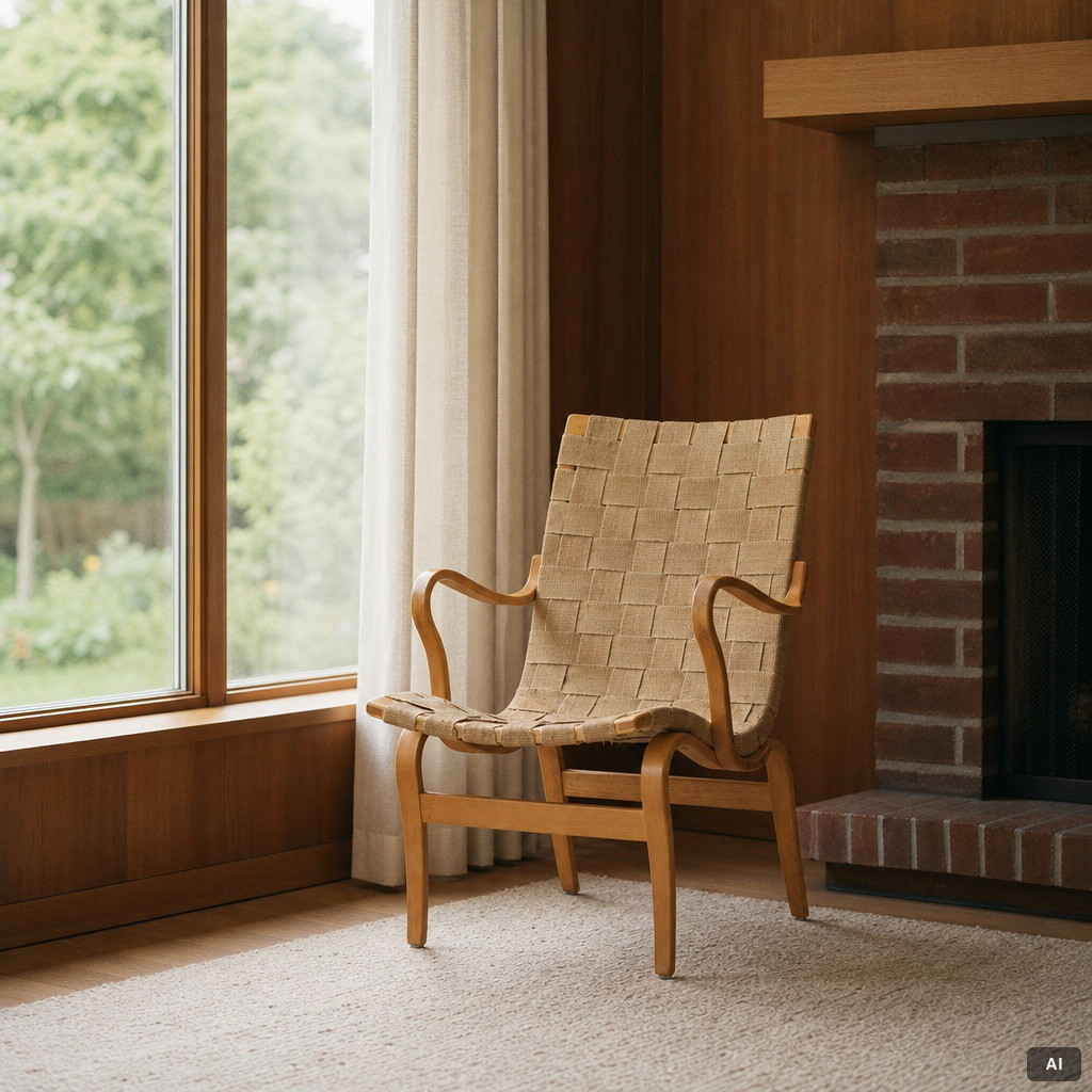Bruno Mathsson, Armchairs, a pair, "Eva", Firma Karl Mathsson, Värnamo 1978.