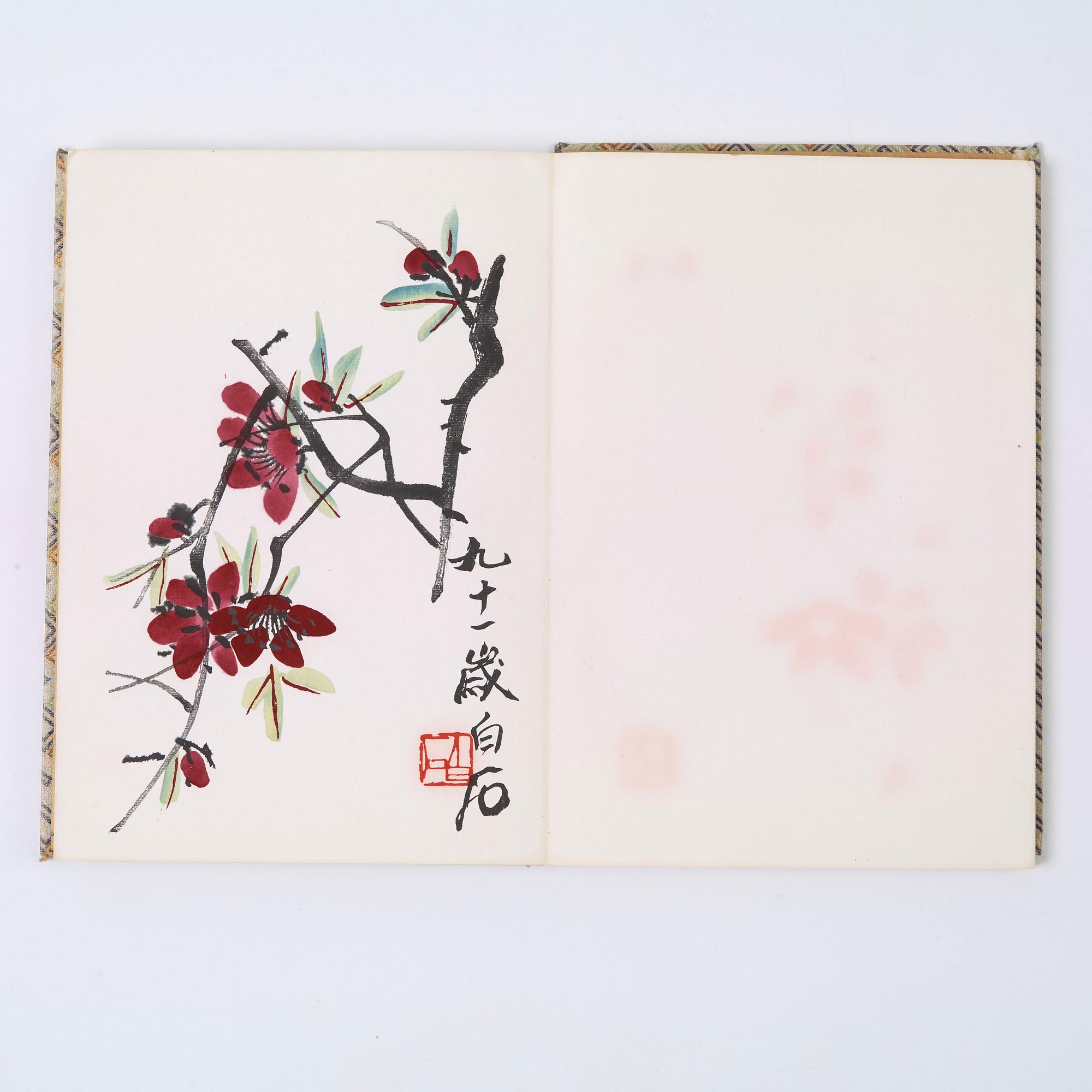 BOK med TRÄSNITT, "Qi Baishi hua ji". Beijing 1952.