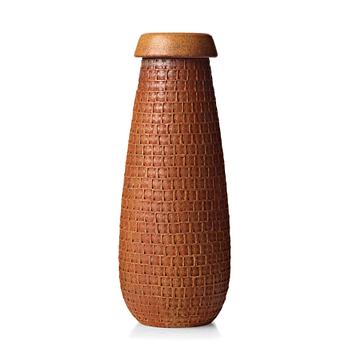 Stig Lindberg, a stoneware vase, Gustavsberg studio, Sweden 1962.