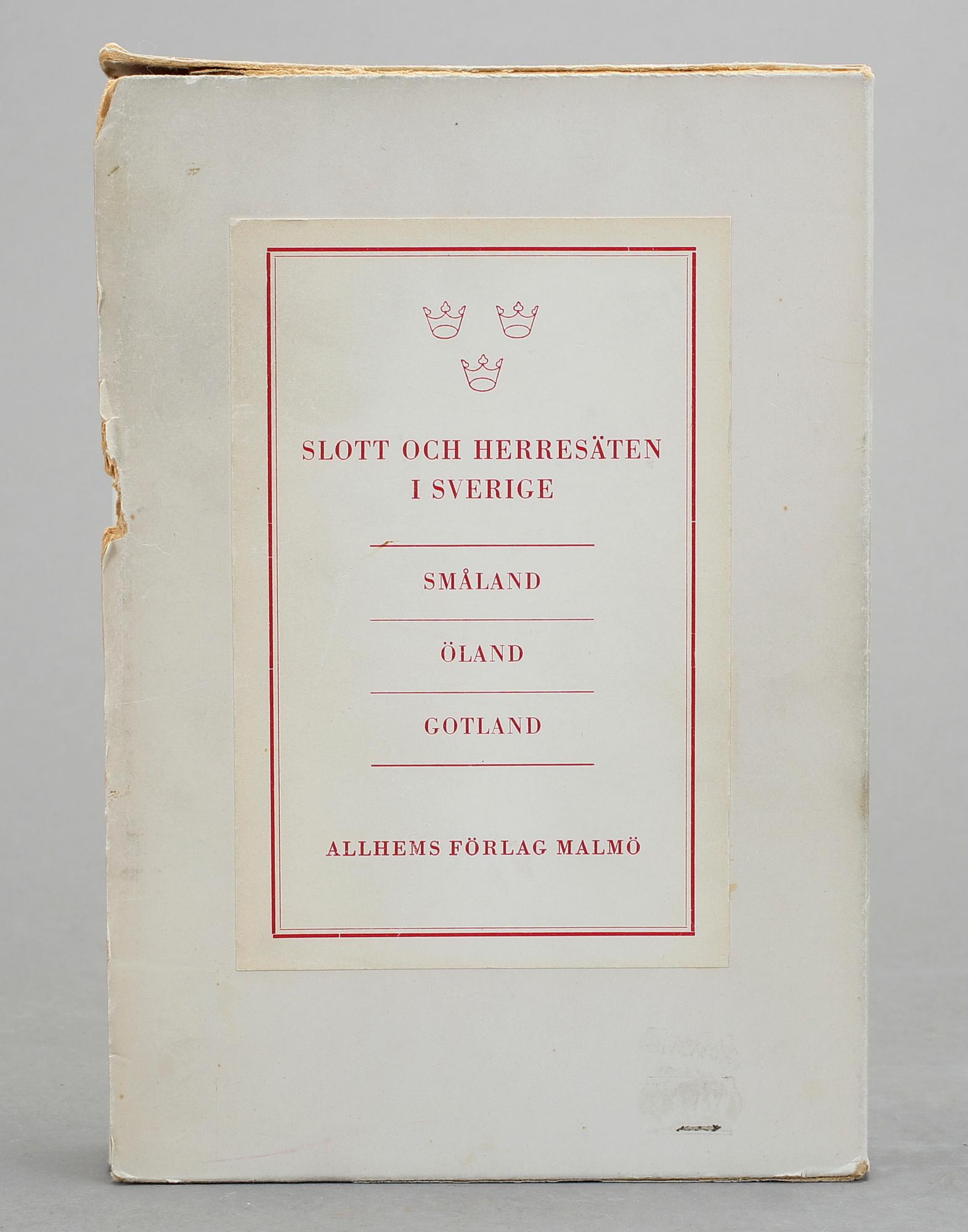 BOKVERK, 17 delar. Slott och herresäten i Sverige, Allhems Förlag, Malmö 1968-69.