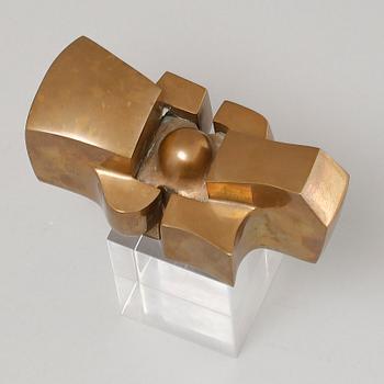 JOSE LUIS SANCHEZ, sculpture, bronze & acrylic glass, numbered 1000/266.