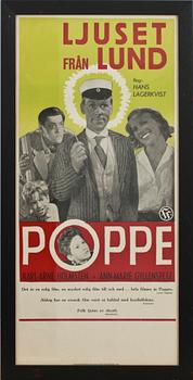 FILMAFFISCHER, 3 st, Nils Poppe m fl, 1900-talets mitt.