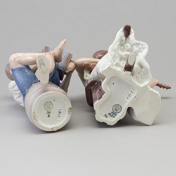 Two Bing & Gröndahl porcelain figure, Denmark, second half of the 20th century.