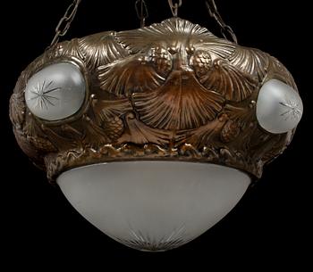 TAKLAMPA, jugend, tidigt 1900-tal. Diameter 42 cm.