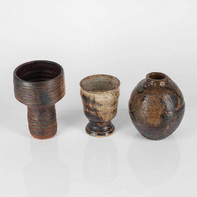 Denise Wren, a set of three vases, United Kingdom.