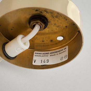 HANS-AGNE JACOBSSON, ett par vägglampor, "V149", AB Hans-Agne Jakobsson, 1900-talets andra hälft.