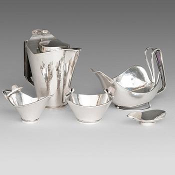 REIJO SIRKEOJA, Servis, 5 delar, silver, Pirkan Kulta, Tammerfors 1958-59.
