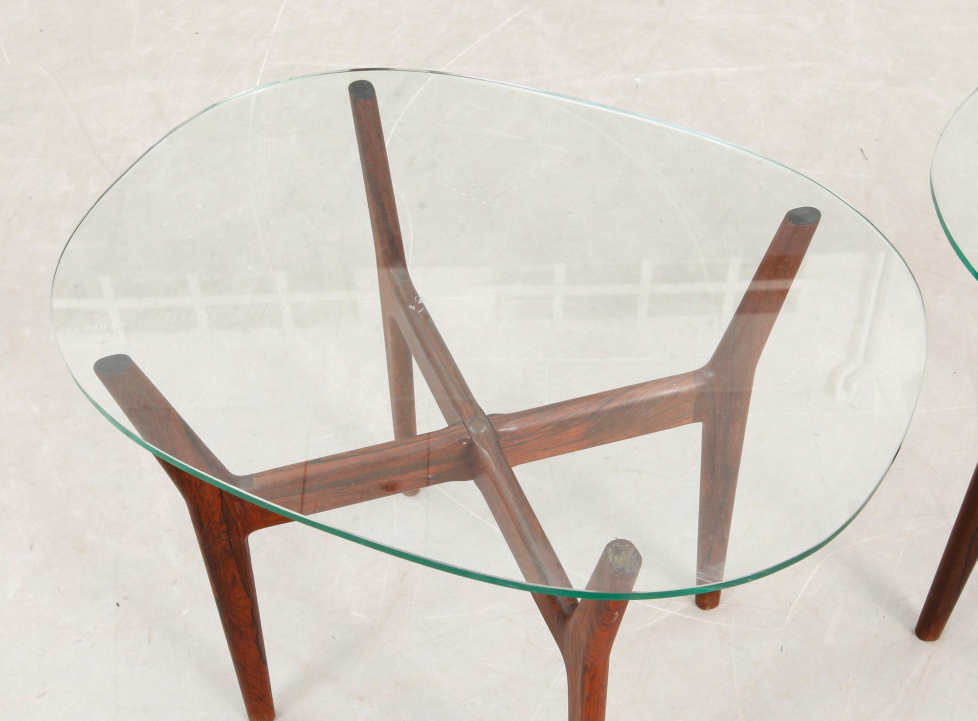 LAMPBORD, ett par, "Prisma", Alf Svensson för Bra Bohag, formgivet 1956.