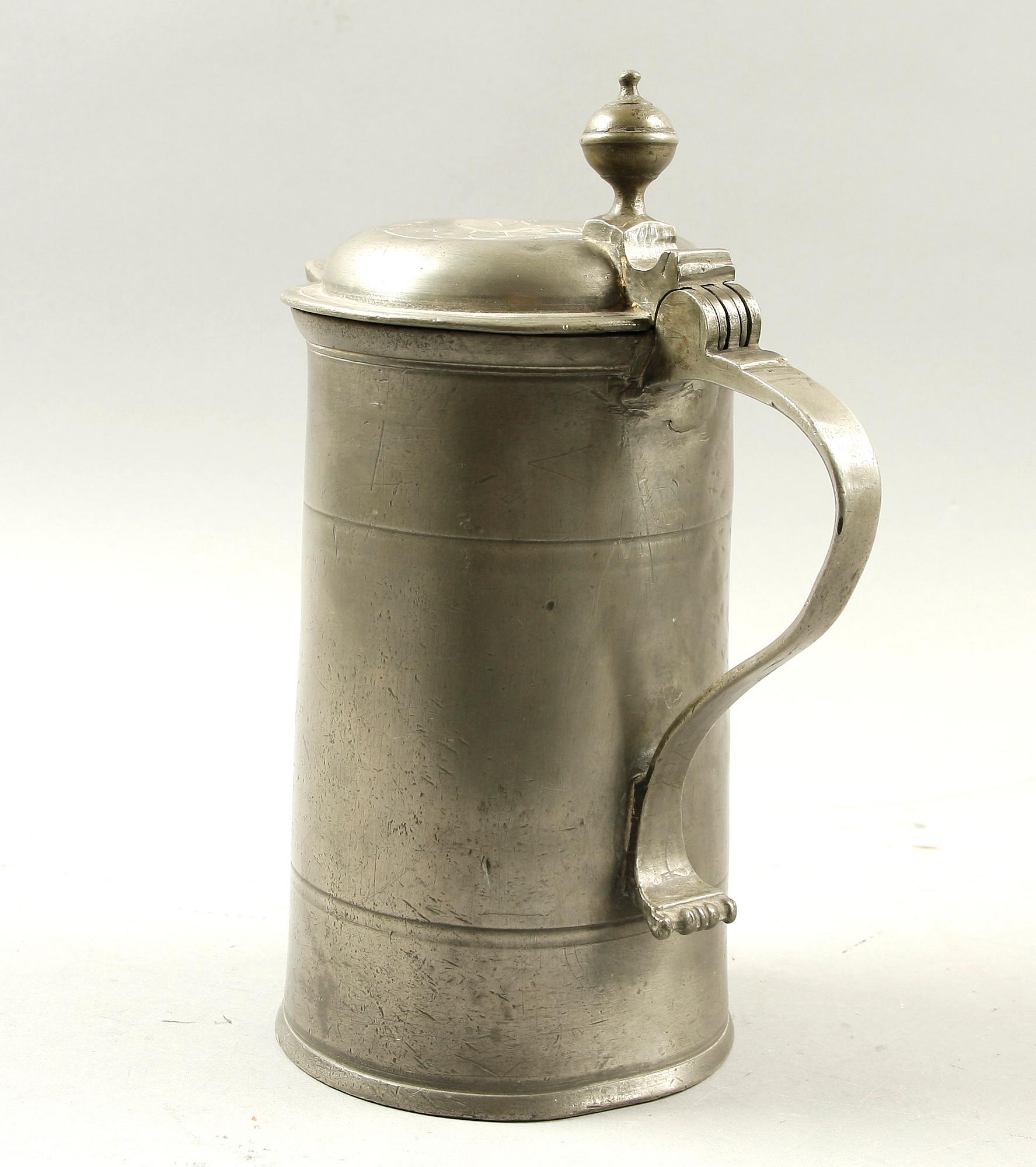 CYLINDERSTOP, tenn, märkt på locket MAZZZ 1720.