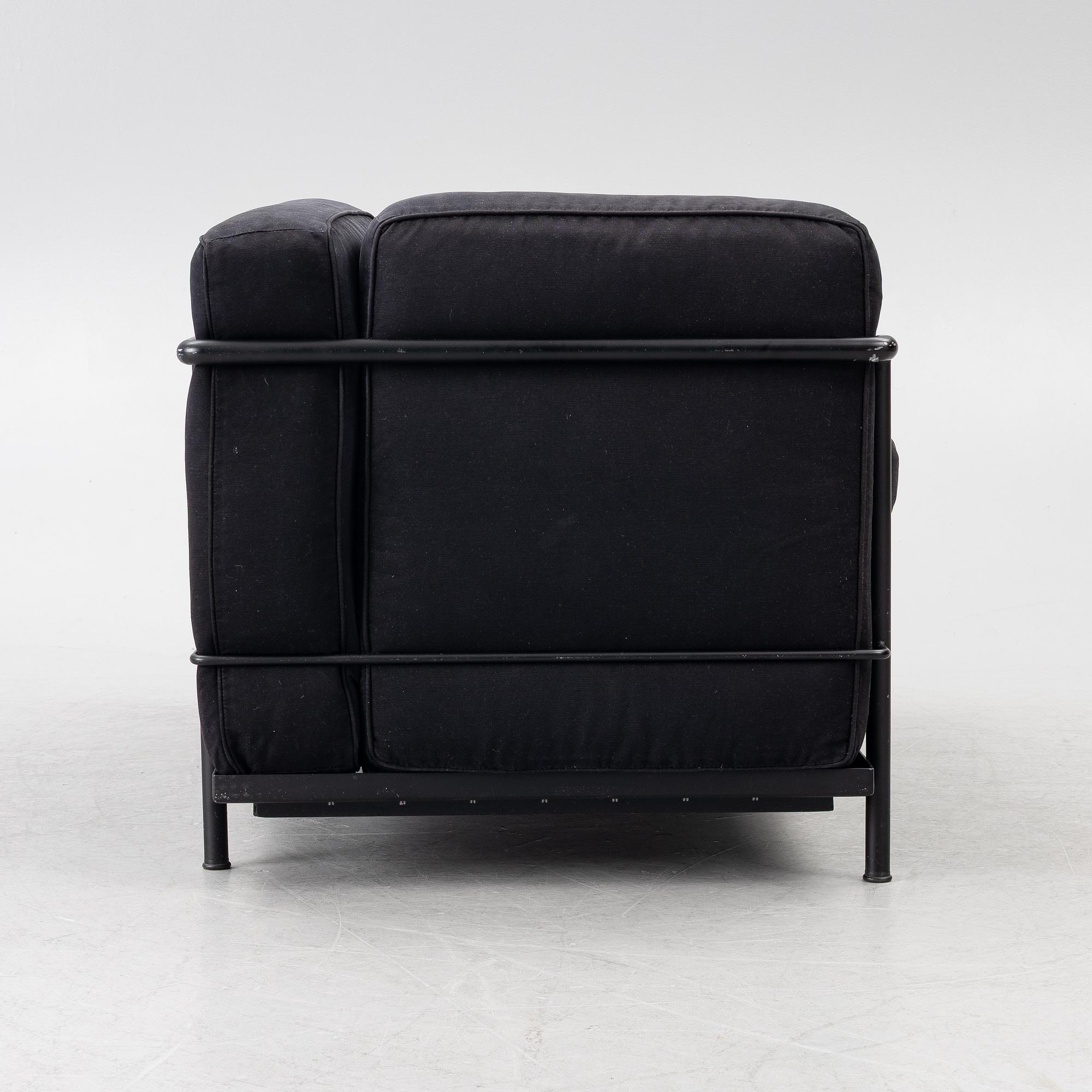 Pierre Jeanneret, Charlotte Perriand & Le Corbusier, an 'LC 2' sofa, Cassina, Italy.