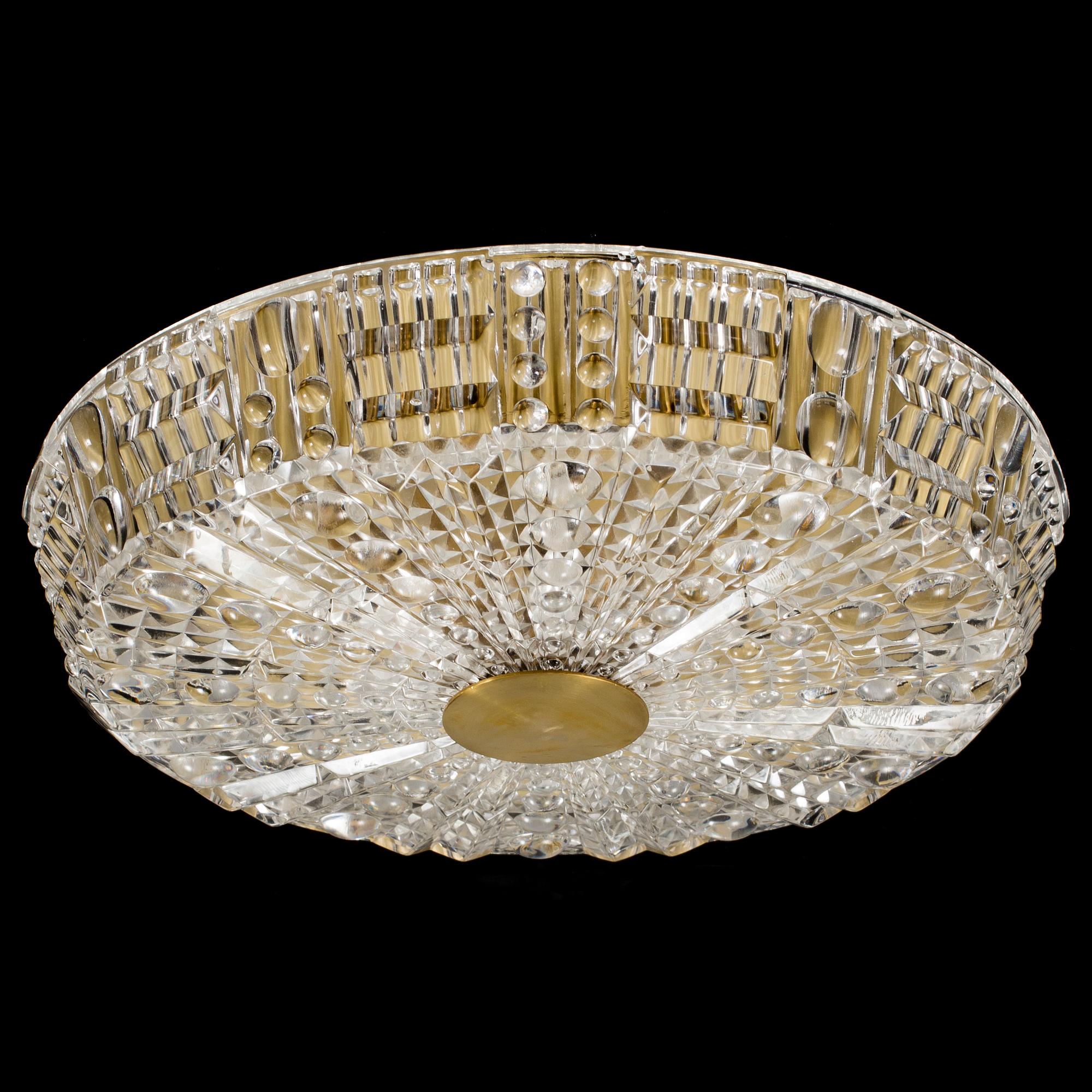 CARL FAGERLUND, takplafond, glas, Orrefors, 1900-talets mitt.