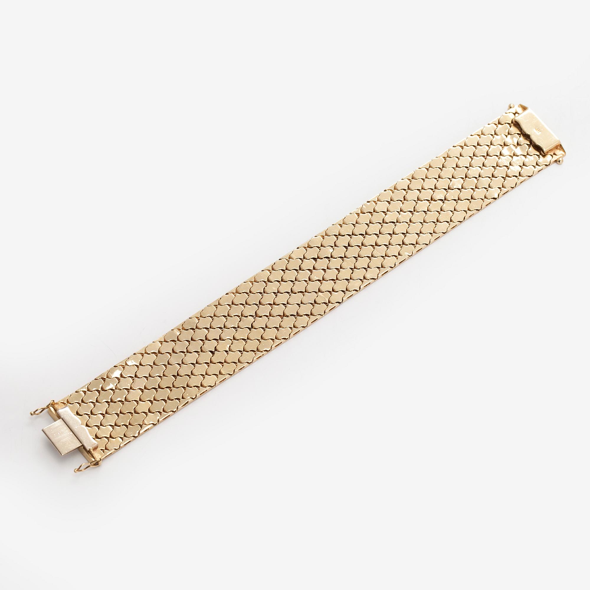 Armband i 14K trefärgsguld.
