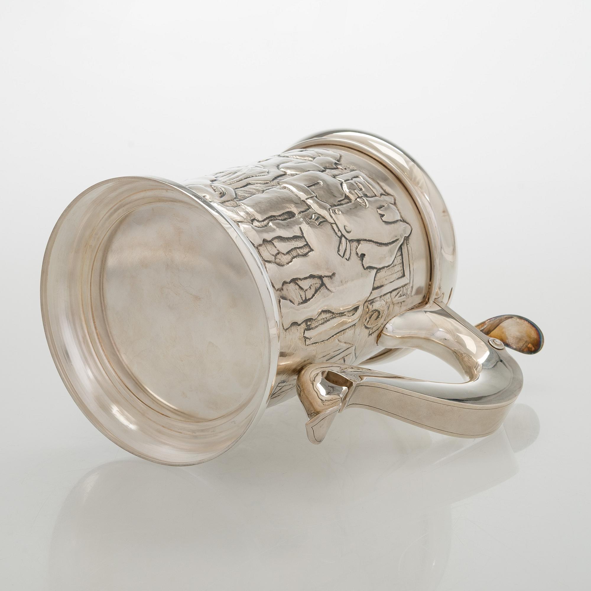 A silver tankard, Auran Kultaseppä Turku 1972.
