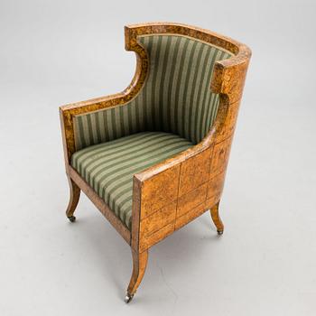 FÅTÖLJ, Ryssland 1800-talets början, masurbjörk, empire.