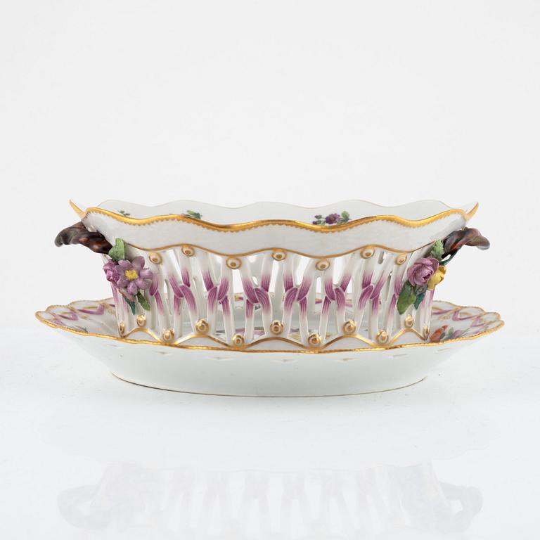 A Royal Copenhagen 'Juliana Marie' chesnut basket, 20th century.