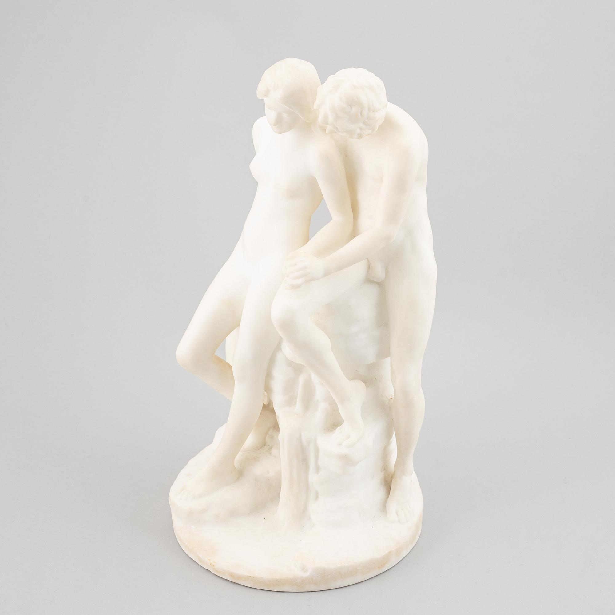 REINHOLD BÖLTZIG, skulptur. Signerad. Marmor, höjd 37 cm.