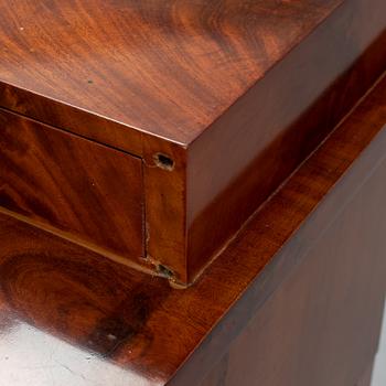 A mahogany console table, Stockholm, first half of the 19th century .