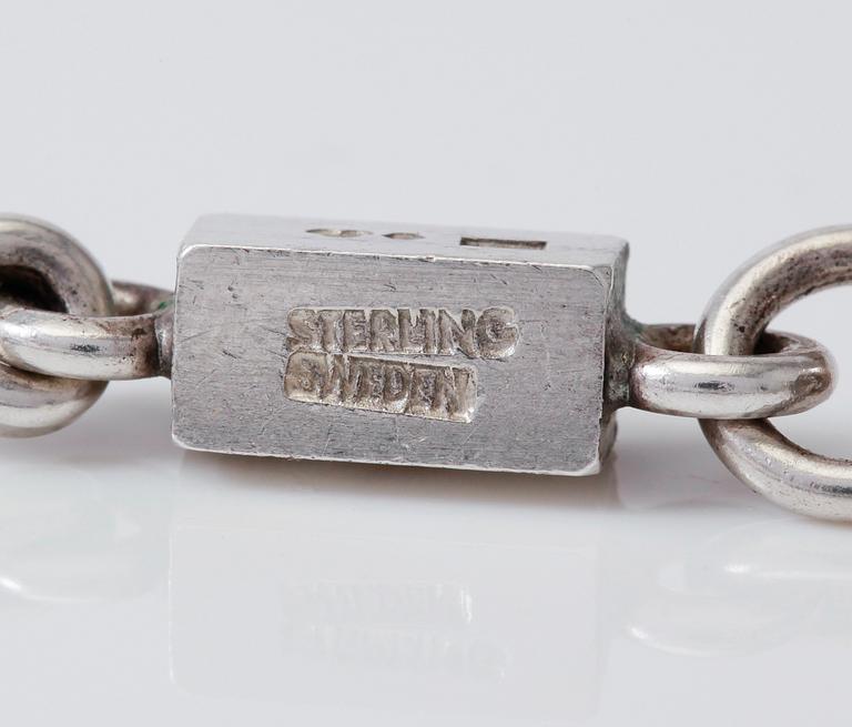 COLLIER, sterlingsilver, Wiwen Nilsson, Lund 1973.