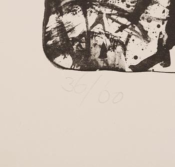 WILLEM DE KOONING, litograph, 1971, signed in pencil and numbered 36/100.