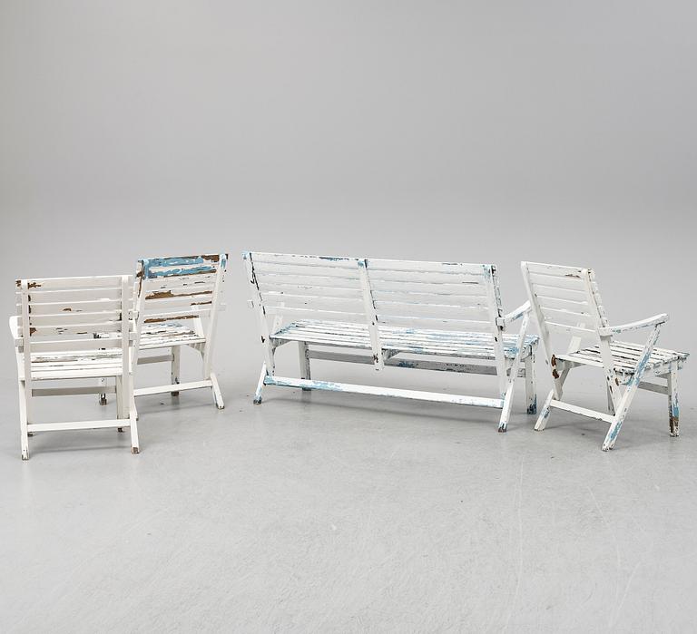 CARL MALMSTEN, a 5-piece set of "Bergshamra" garden furniture.