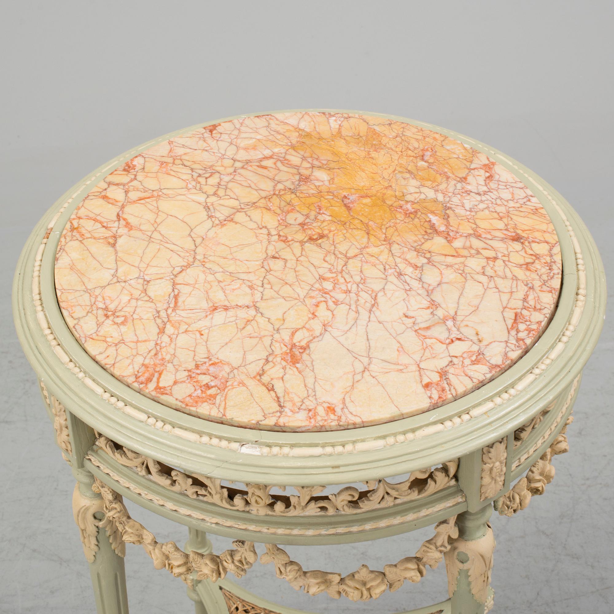 SALONGSGRUPP, 7 delar, gustaviansk stil, 1900-talets början.