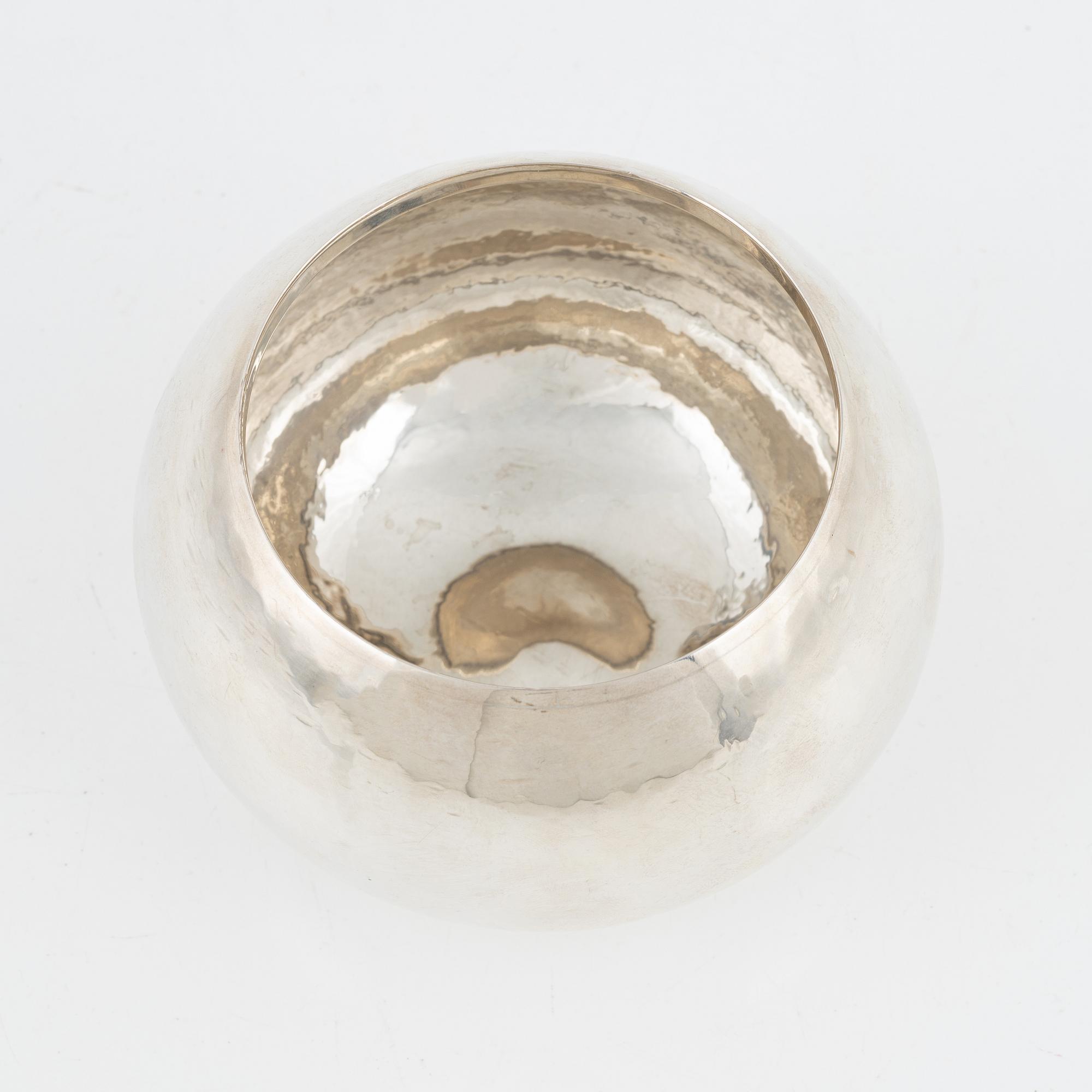 Roland Lantz, skål, sterlingsilver, Stockholm, 1976.