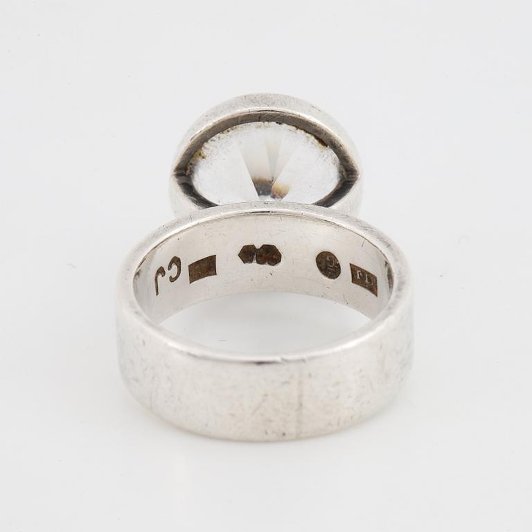 Cecilia Johansson, ring silver with synthetic white spinel.
