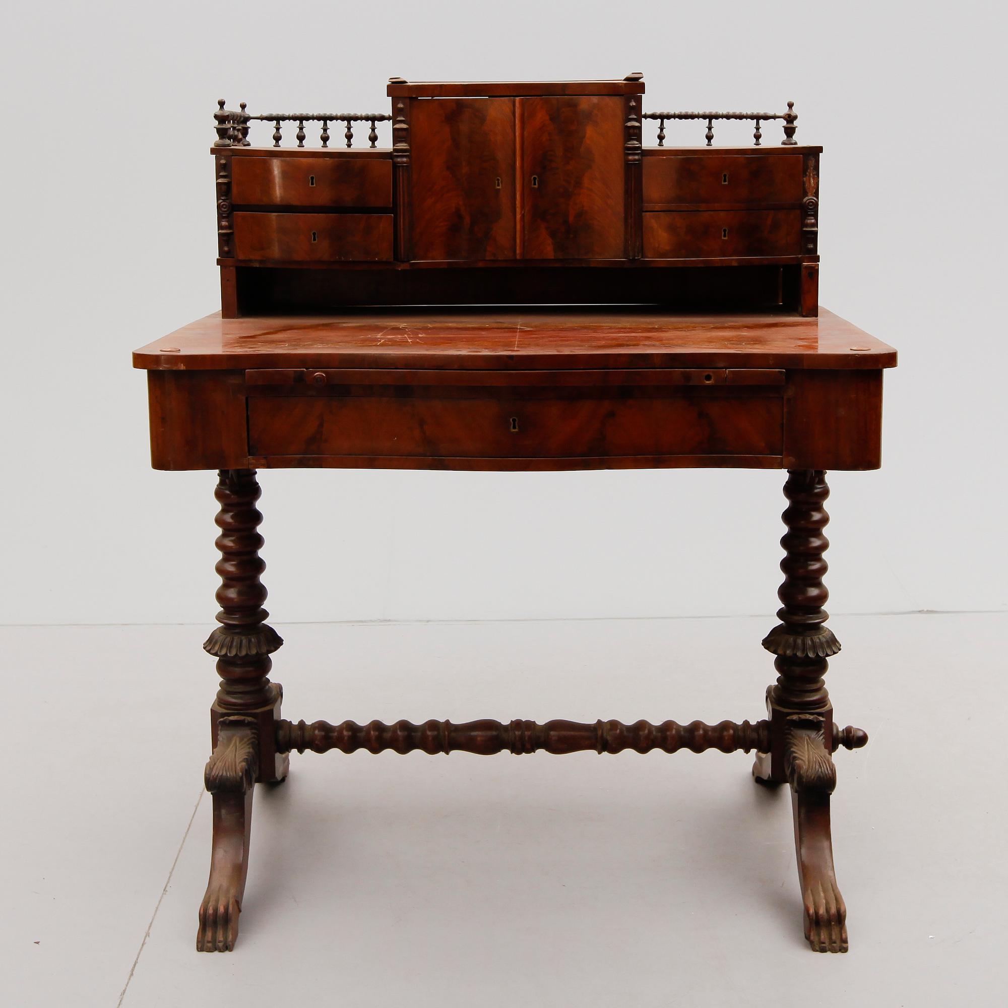 SKRIVBORD, Biedermeier, 1800-talets mitt.