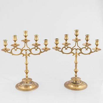 A pair of candelabra, first half of the 20th century.