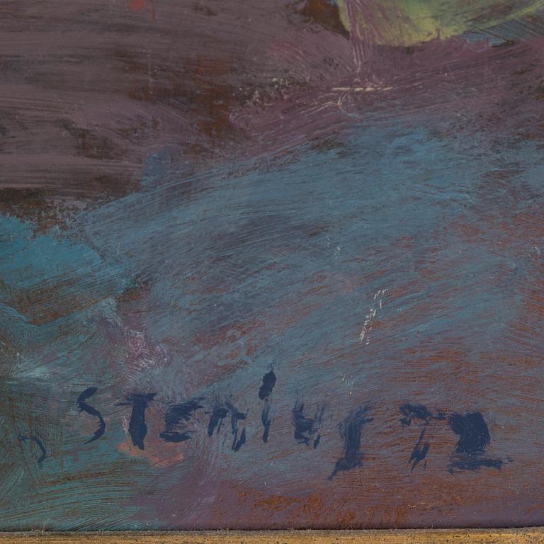 PER STENIUS, oil on panel, signed and dated Stenius 72.