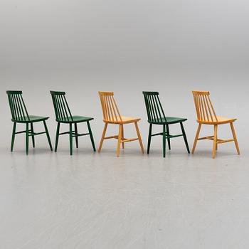 Three 'Preben' and two 'Per' chairs from IKEA, 1970s/1980s.