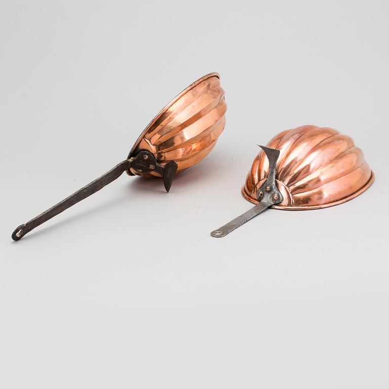 Two copper aspic molds 19th century.