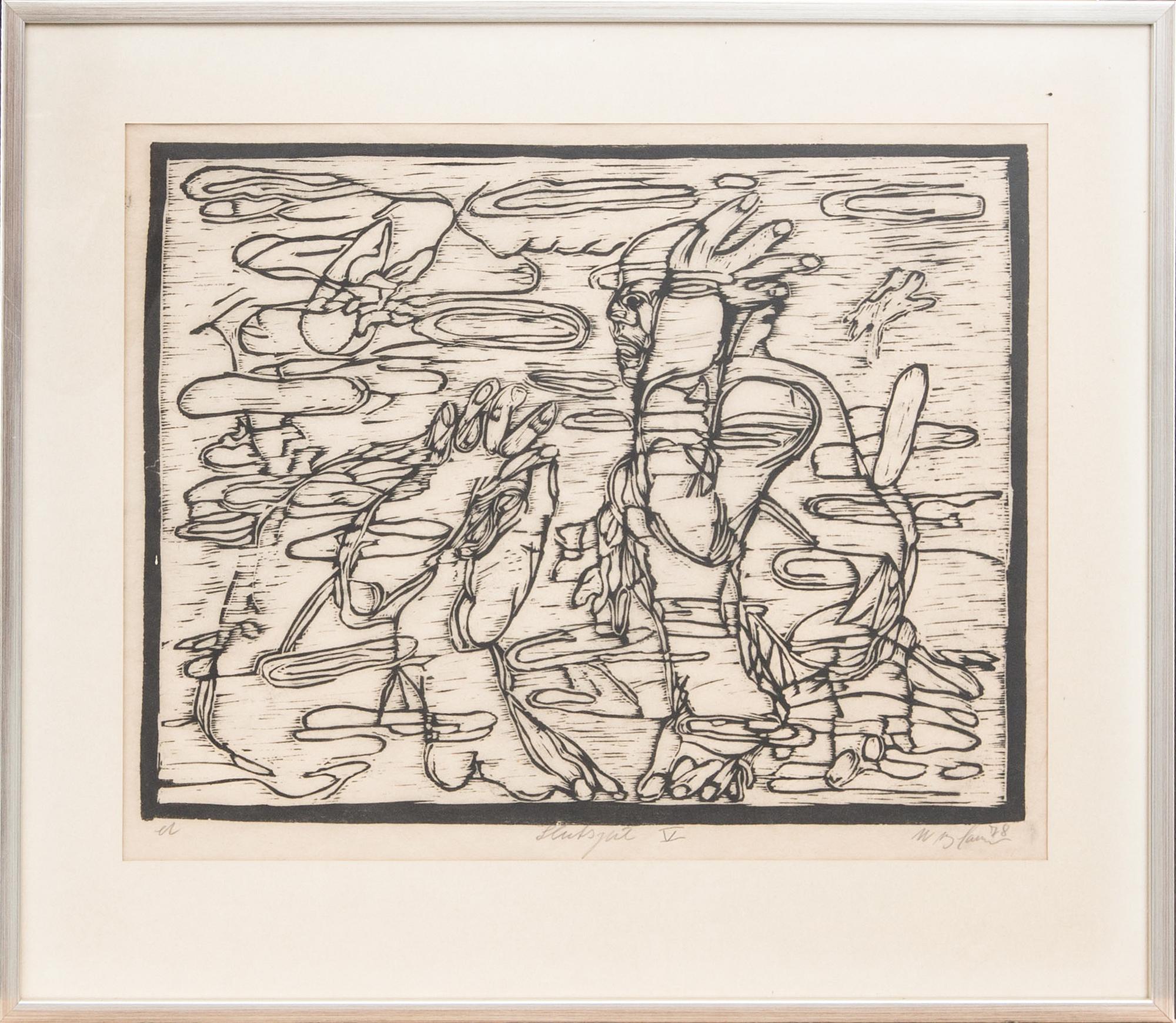 SVEND WIIG HANSEN, 3 st, träsnitt.