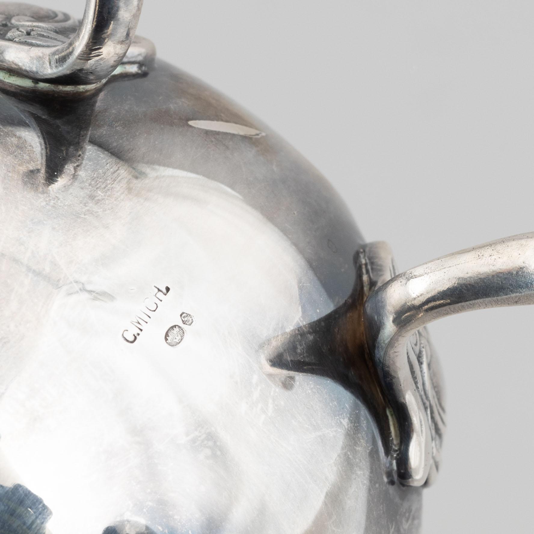 A silver sugar caster, mark of C. Michelsen, Denmark, Swedish import marks, mid 20th Century.