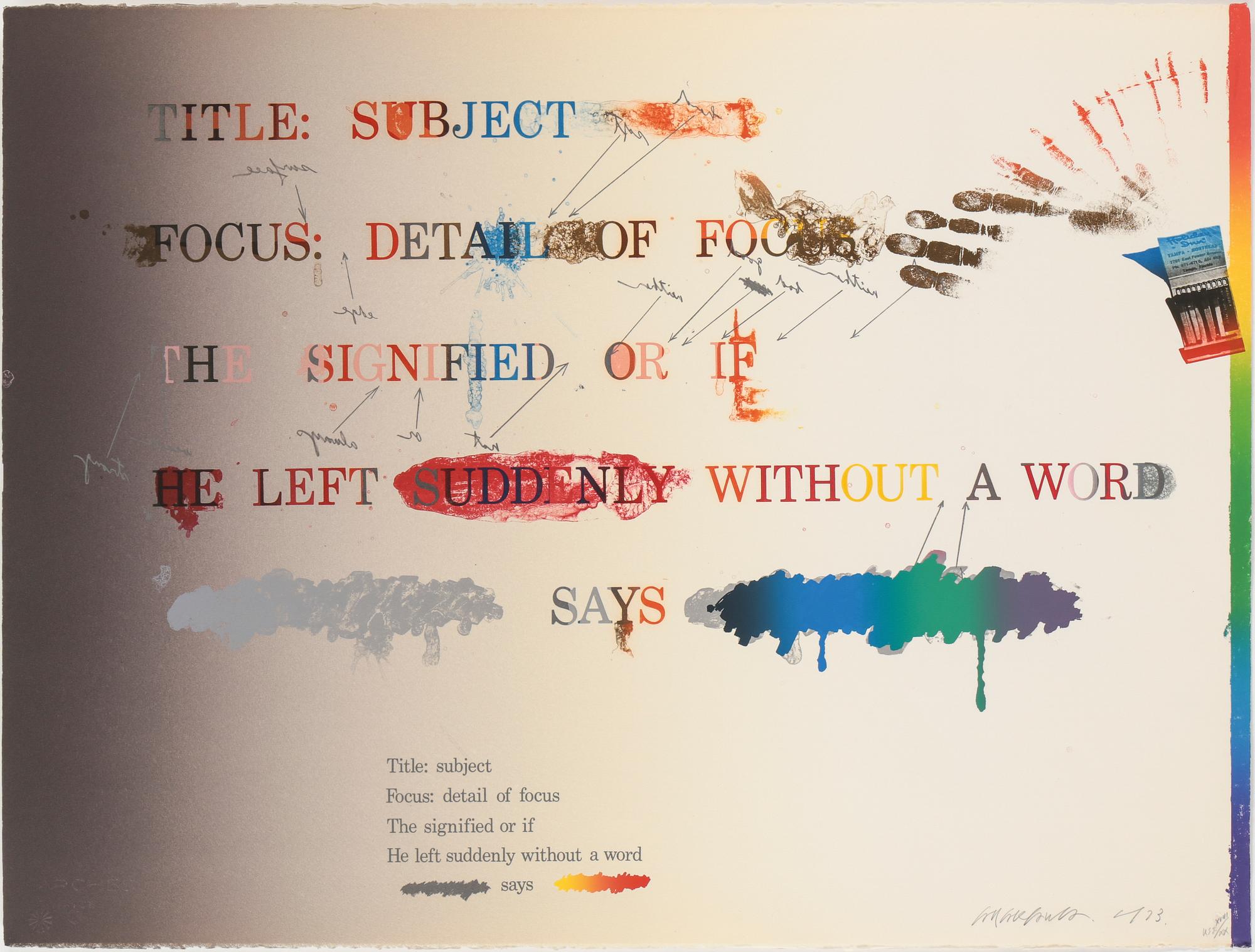 SHUSAKU ARAKAWA, färgserigrafier, 6 st, signerade, numrerade, 1973.
