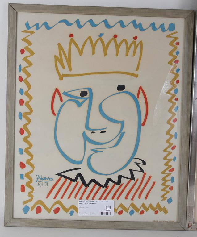 AFFISCHER, 2 st, Joan Miro samt Pablo Picasso.