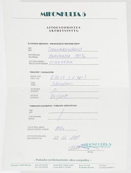 Örhängen, ett par, 14K vitguld och briljantslipade diamanter ca 0.30 ct sammanlagt. Med intyg.