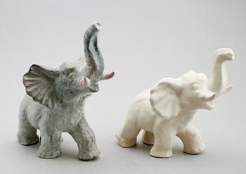 SKULPTURER, keramik, 2 st. Vicke Lindstrand, Upsala-Ekeby.