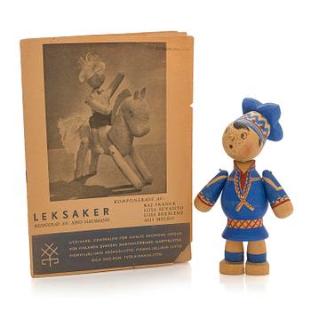 aj Franck, doll "Toto" and a booklet 'Leksaker' (Toys) 1946.