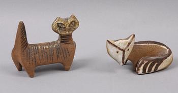 FIGURINER, 2 st, stengods, Lisa Larson, Gustavsberg.