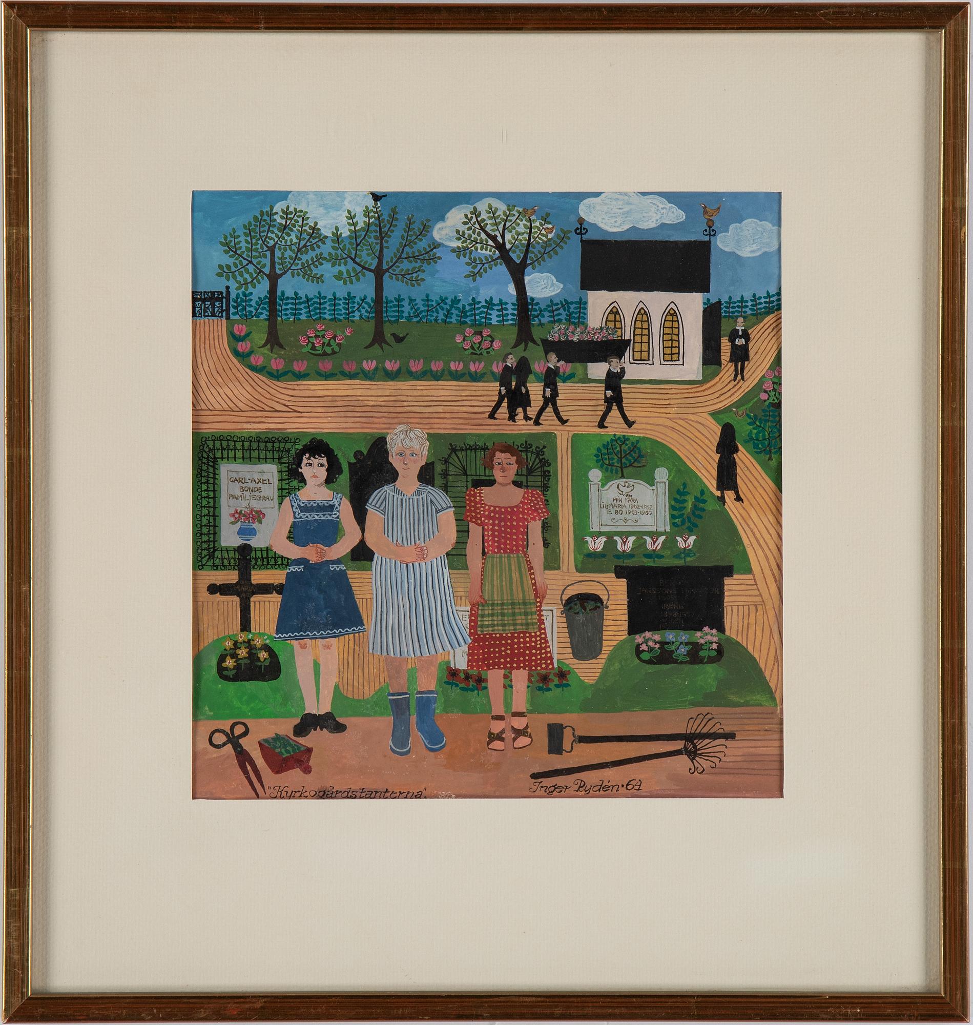 INGER RYDÉN, gouache on paper, signed.