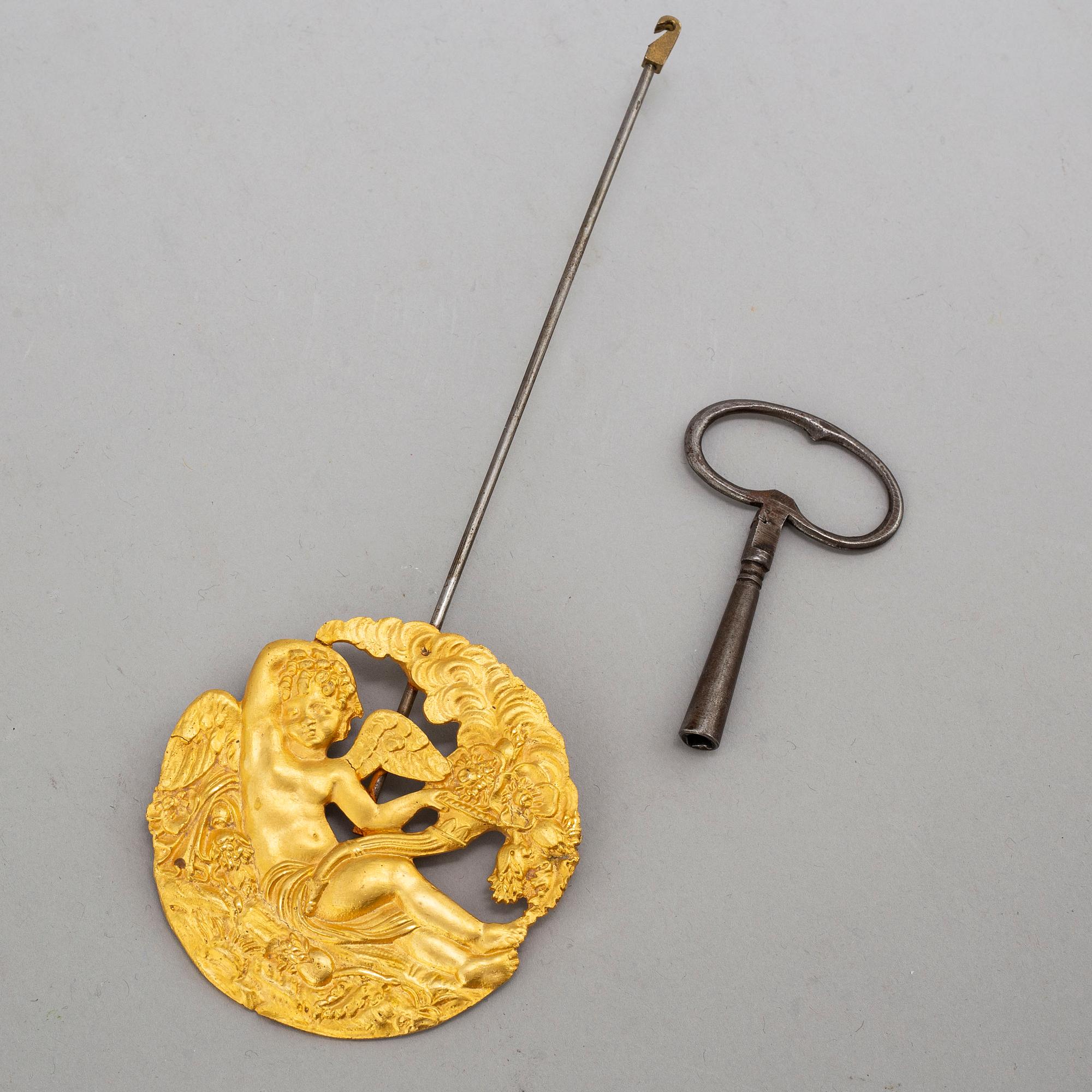 An Empire style table clock, late 19th century.