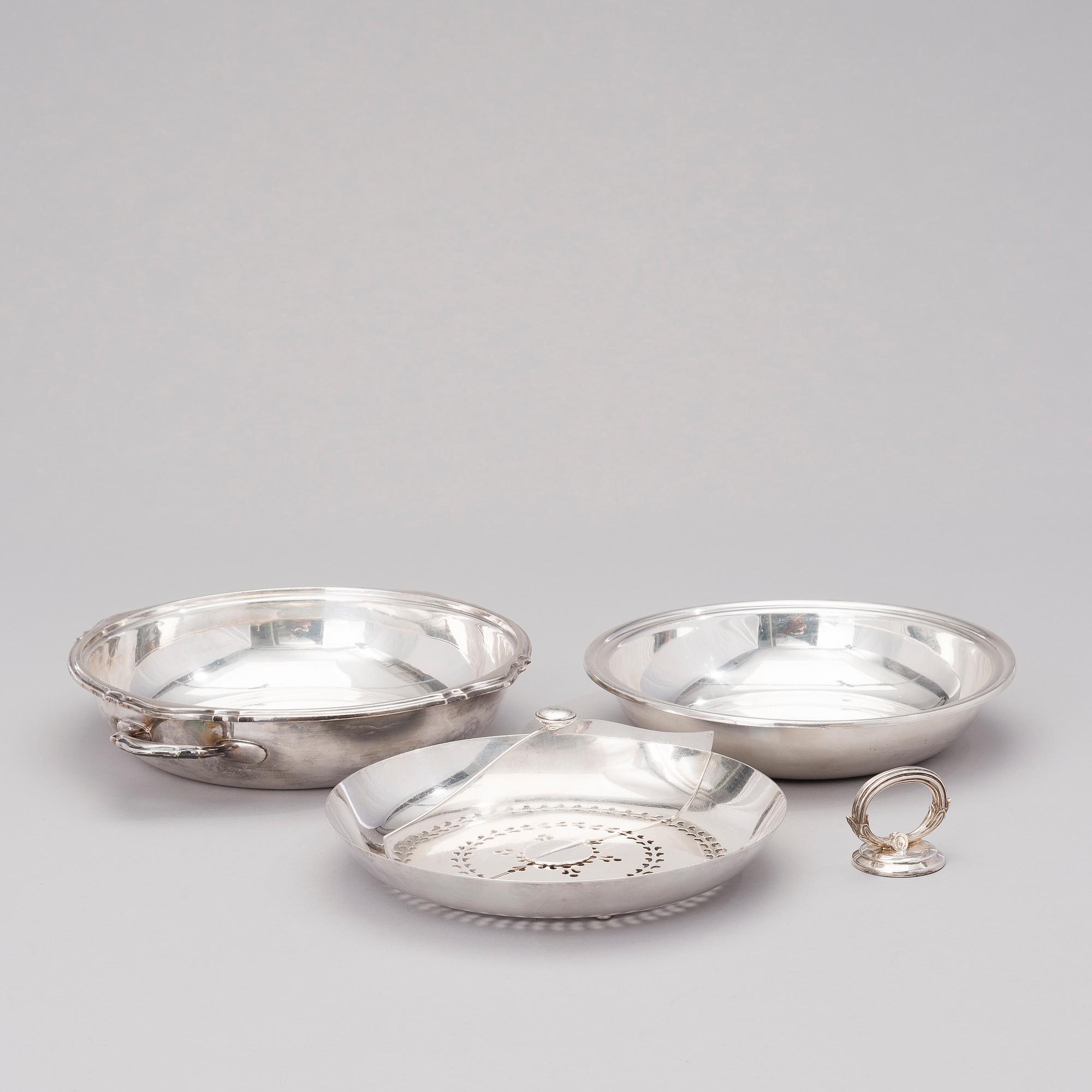 KAROTTER, 2 st, försilvrad, Mappin & Webb, England 1900-tal.