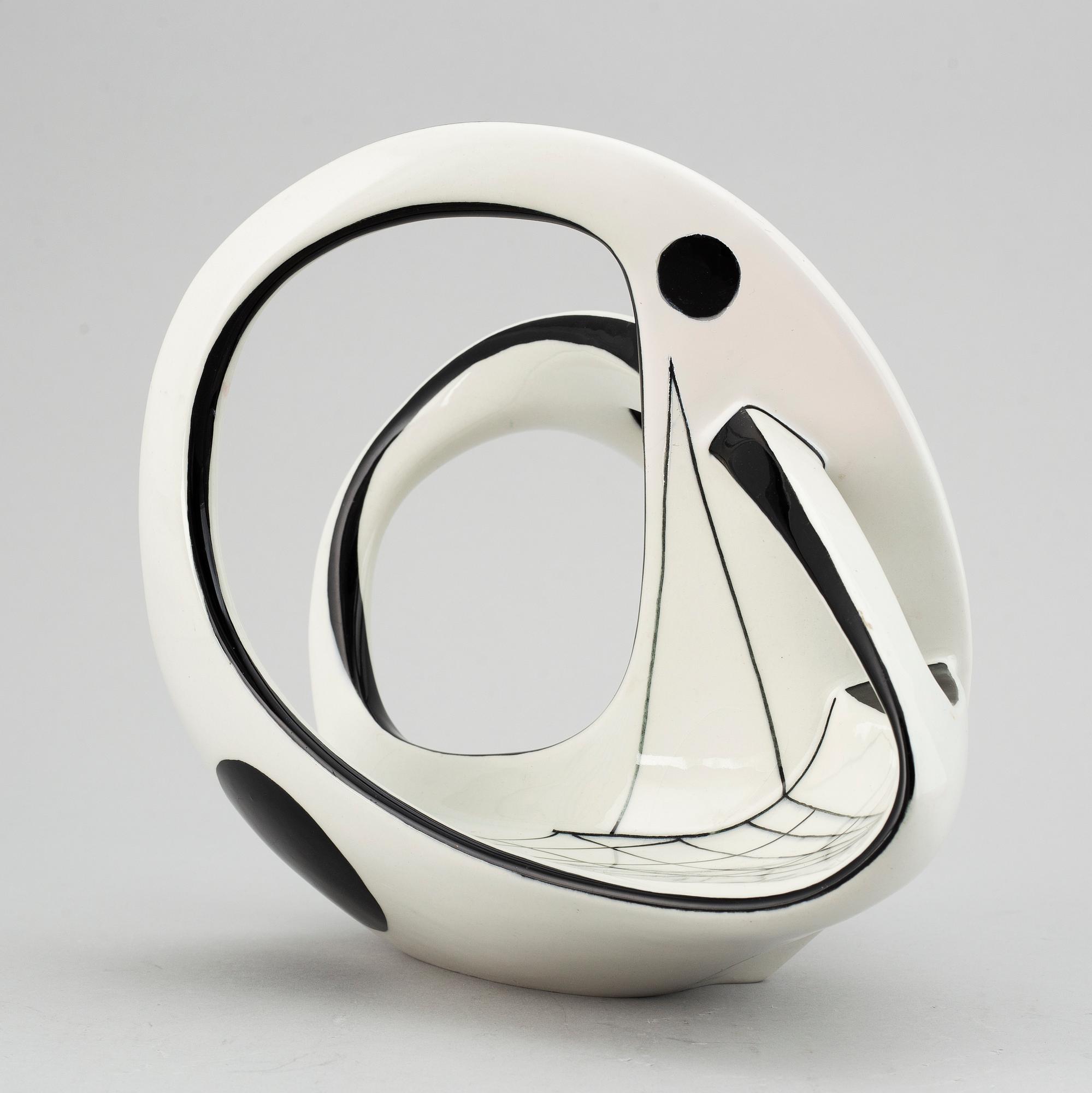 CARL-HARRY STÅLHANE, a rare ceramic sculpture, Rörstrand, Sweden 1954.