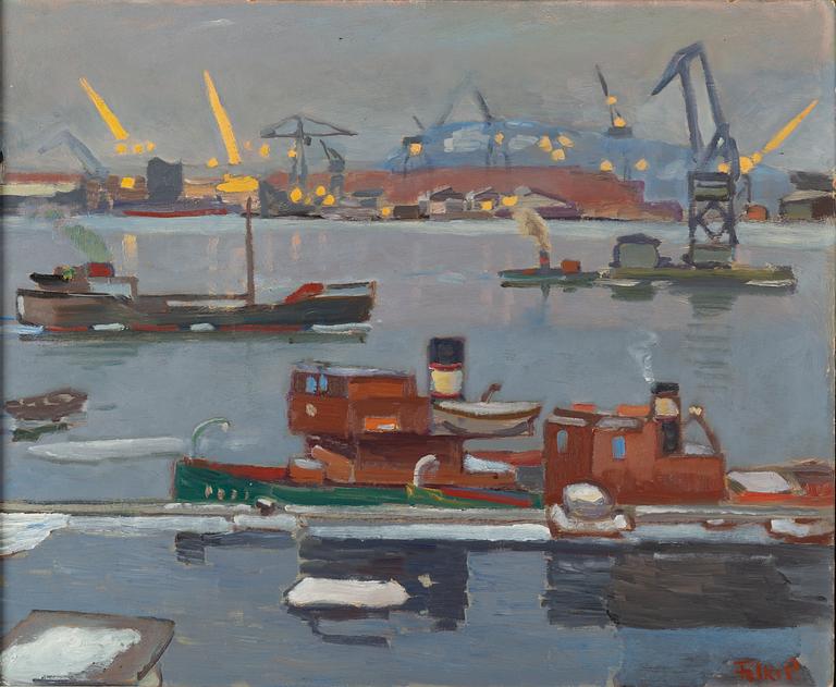 FOLKE PERSSON, oil on panel, signed. Dated 1957 verso.