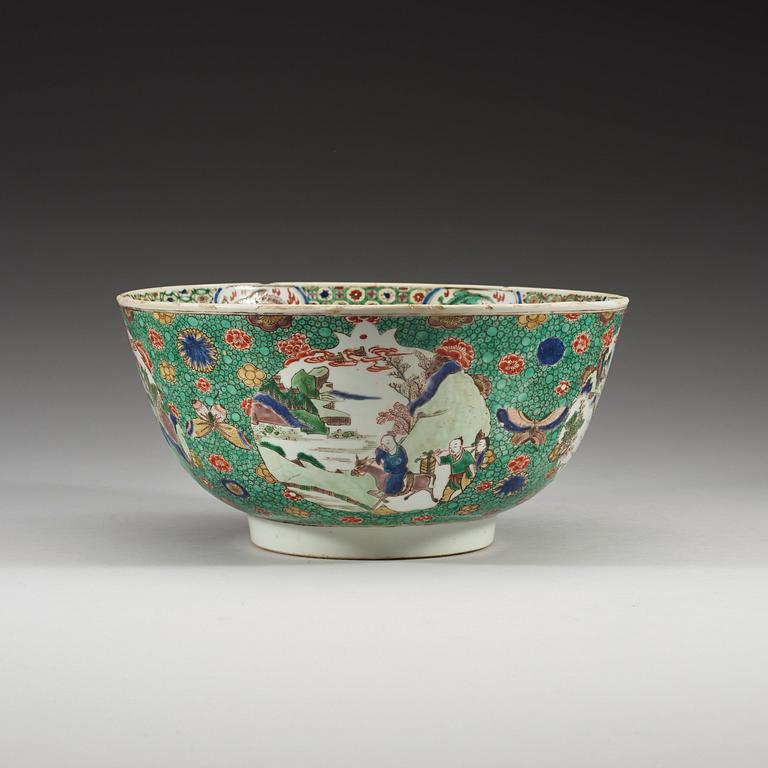 BÅLSKÅL, porslin. Qing dynastin, Kangxi (1662-1722).