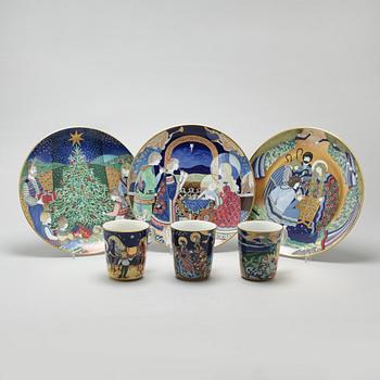 A porcelian set of table ware of 18 pcs, "Julpoesi", Rörstrand, 20th century.