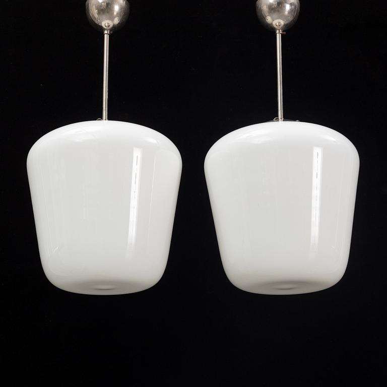 A pair of 1930's-40's ceiling lights.